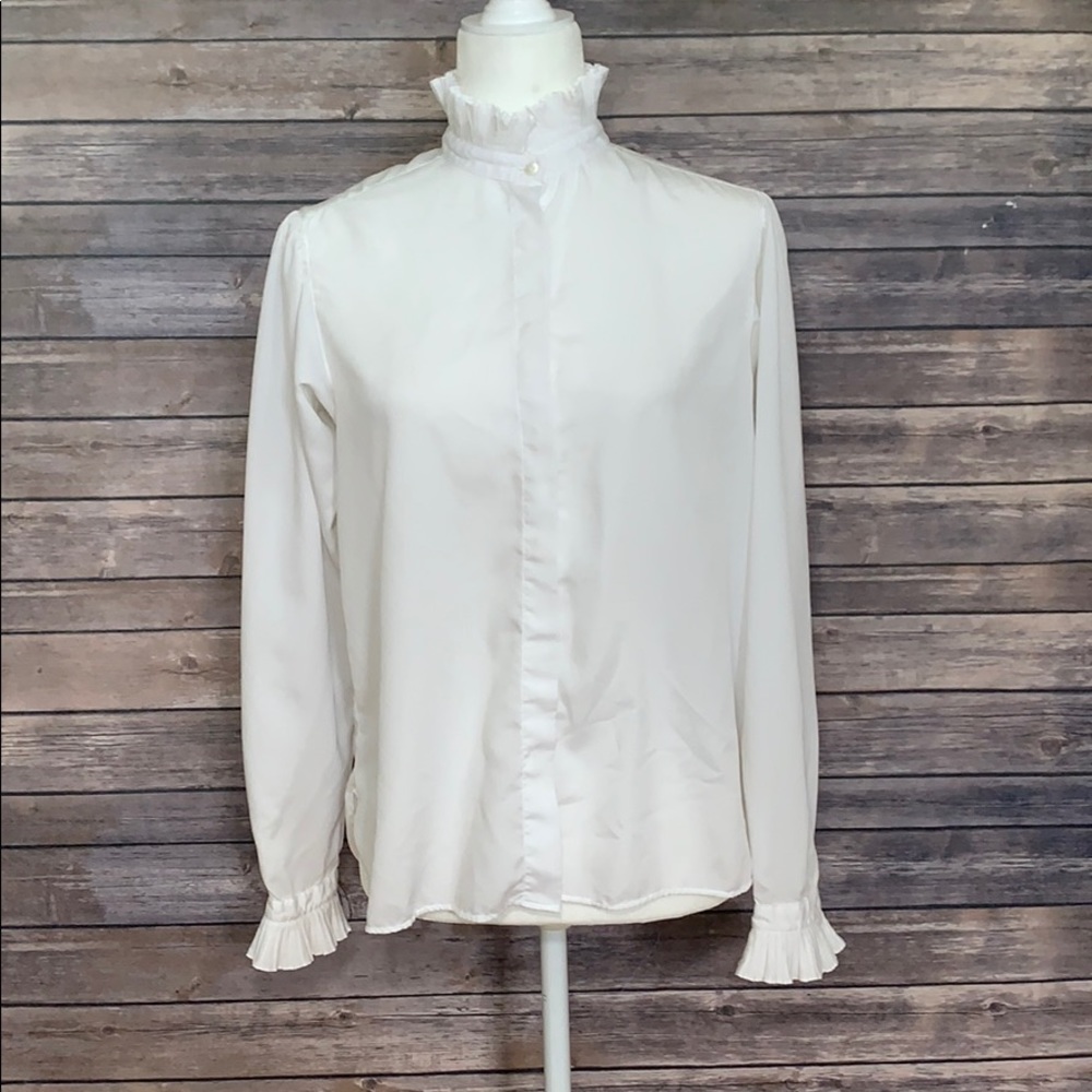 Evan-Picone true white button down shirt